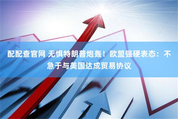 配配查官网 无惧特朗普炮轰！欧盟强硬表态：不急于与美国达成贸易协议